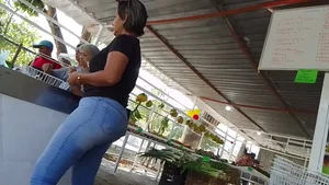 407 Great Ass Milf Latina Employee in a Local Market