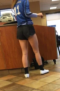 Teen wearing shorts