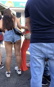 cute latina showing cheeks !!!