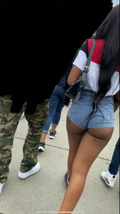 Cheeks hanging out shorts bubble butt