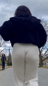 Jiggly Booty In Grey Sweats Walking Around