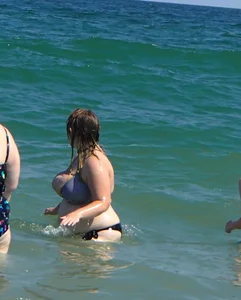 Busty bbw girl couldn’t contain huge boobs in bikini pt 2