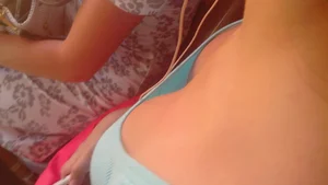 Bus Breast Creepshot with Bra Visible