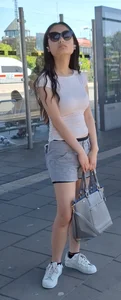 Hot busty asian with bonus blonde friend with amazing ass