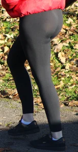 Stunning Teen In Tight Black Leggings