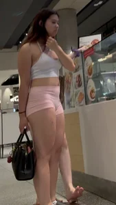 Asian Rocking The Pink Juicy Shorts