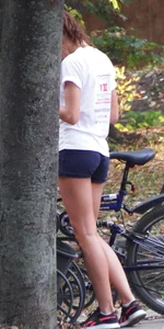 Park Sexy Candid Photo of Hot Teen with Thin Hot Legs