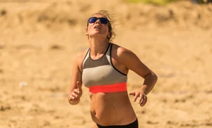 Beach volleyball babes in bikinis