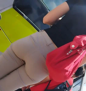 Blonde milf coming back from work
