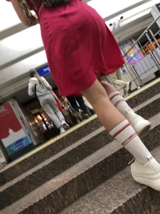 Candid Girl With Dreadlocks Subway VPL Creepshots Gallery - Her Panties Seen Through Her Dress