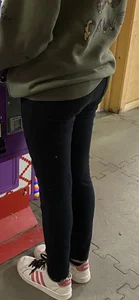 Cute college teen wearing leggigns