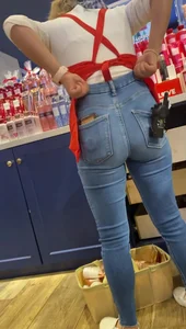 Cute girl in skinny jeans