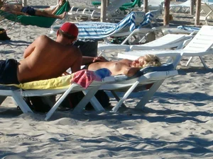 Nude beach and topless girls