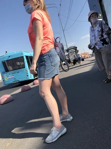 Milf in Denim Skirt With Nice Legs Street Creepshots Archive