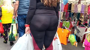 Milf with a tremendous hot ass in the market