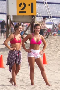 San Diego beach various sexy girls in bikinis