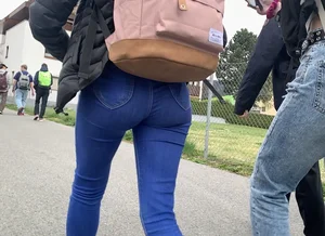 First post. Teen in blue jeans