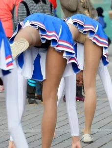 Candid cheerleaders