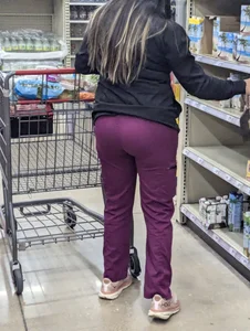 Green and purple tight pants