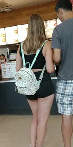 Black Spandex shorts cheeky