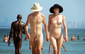 Nude beach and topless girls