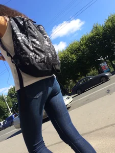 Legs and Ass in Tight Jeans Street Candid