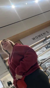 Thick Blonde Lululemon Pawg Employee with a fat cameltoe