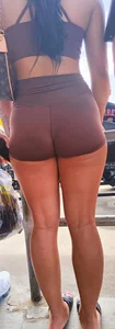 Brown shorts baddie