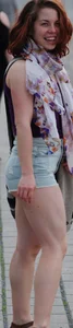 Girlfriend candids in shorts