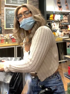 Latina Aeropostale Blonde Bends Over For Me