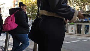 Beauty in transparent leggings