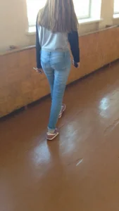 Cute Skinny Teen in Tight Jeans