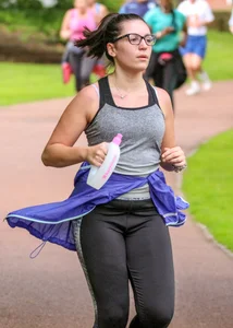 Candid track girls and runners