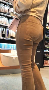 Brunette with nice thick butt