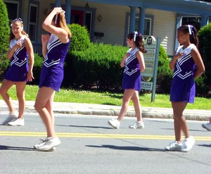 Candid cheerleaders