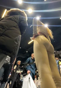 Hot Blonde In Tight Spandex Showing Off Nice Ass