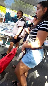 Big ass latina in shorts