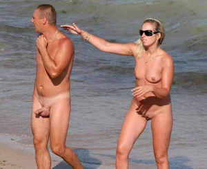 Nude beach and topless girls