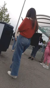Tight blue jeans creepshots compilation