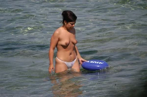 Verna topless beach girls out in the sun