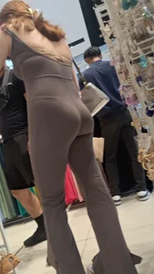 Hard VPL in brown one piece