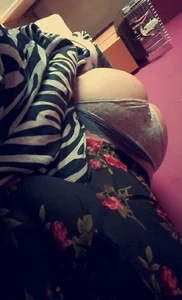 Booty in Panties Over the Shoulder Bed Selfie