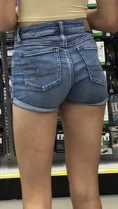Delicious jackrabbit slims in jean shorts
