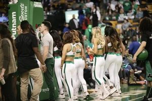 Candid cheerleaders