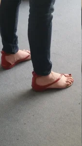 Feet in Sandals Candid Closeup