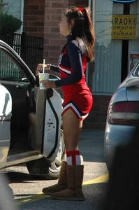 Candid cheerleaders