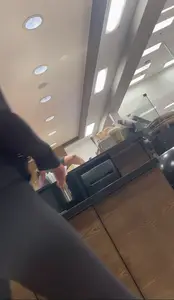 Nice ass in leggings getting Starbucks
