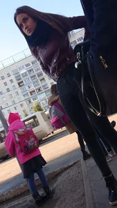 Hot Big Booty and Sexy Legs in Black Tight Jeans City Street Candid