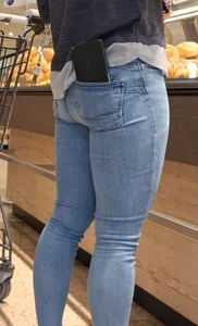Tight jeans and sporty legs