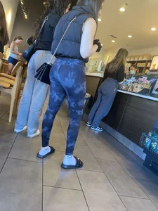 A group of yummy teen asses at Starbucks